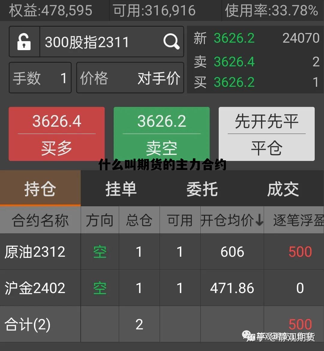 什么叫期货的主力合约 期货主力合约是哪几个月份